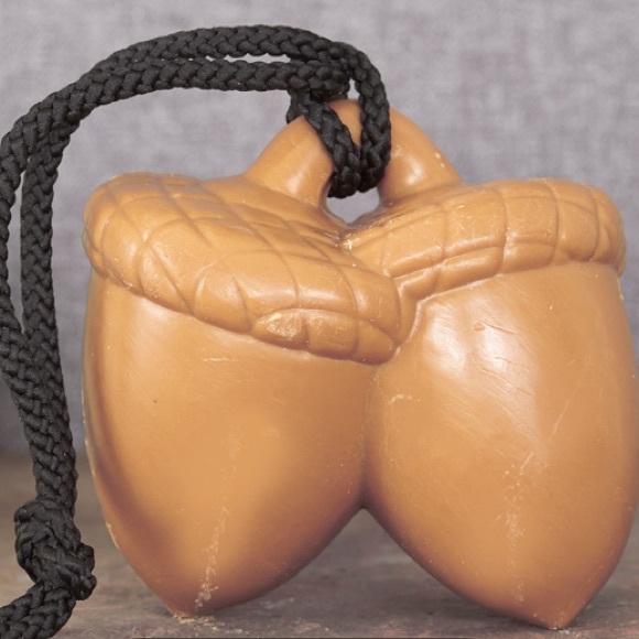 2 for $20!! Funny Joke Gift for Him Wash Your Nuts Acorn Shaped Soap on a Rope - Picture 2 of 5